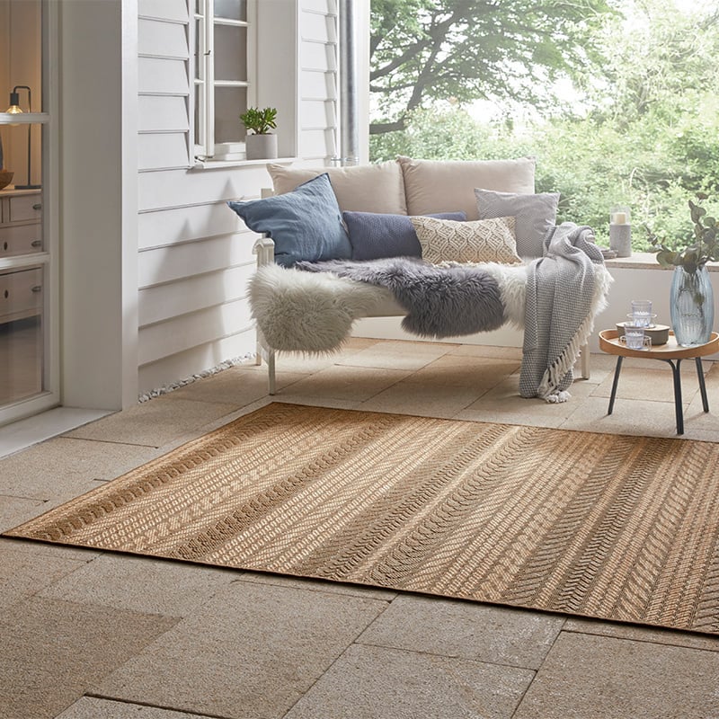 Buitenkleed Arrows Mokka Bruin - NORTHRUGS - 80x150 cm - Rechthoek - Dekbed-Discounter.nl