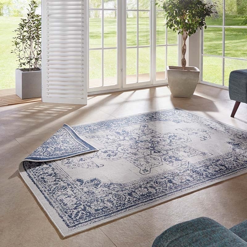 Dubbelzijdig Vloerkleed Borbon Blauw - NORTHRUGS Twin Supreme - 80x150 cm - Rechthoek - Dekbed-Discounter.nl