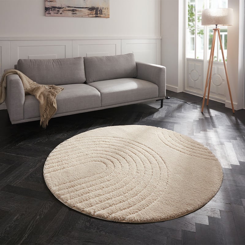 Vloerkleed Norwalk Crème ø 160 cm - Mint Rugs - Rond - Dekbed-Discounter.nl
