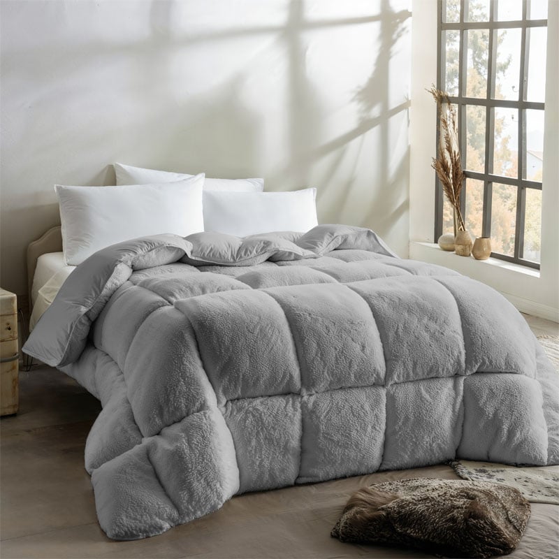 Enkel , Easy Dekbed Teddy Easy en Overtrek in 1! - 200x200 cm (Tweepersoons) - Fresh & Co - 350 gsm - Dekbed-Discounter.nl aanbieding