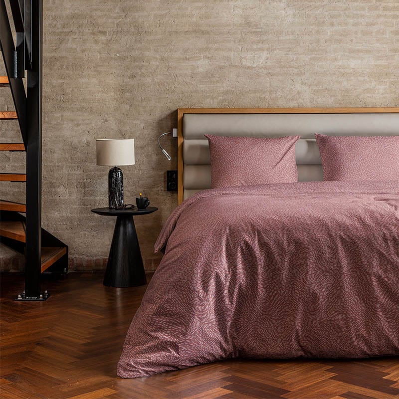 Dekbedovertrek Devotion - Lits-Jumeaux (240x220 cm) - Rood Katoen - Dessin: Patroon - Fresh & Co - Dekbed-Discounter.nl aanbieding