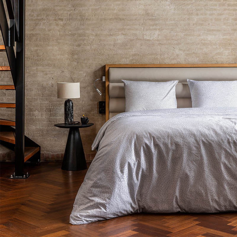 Dekbedovertrek Devotion - Lits-Jumeaux (240x220 cm) - Wit Katoen - Dessin: Patroon - Fresh & Co - Dekbed-Discounter.nl aanbieding