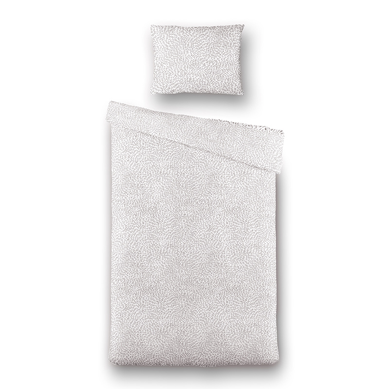 Dekbedovertrek Devotion - Eenpersoons (140x220 cm) - Wit Katoen - Dessin: Patroon - Fresh & Co - Dekbed-Discounter.nl aanbieding