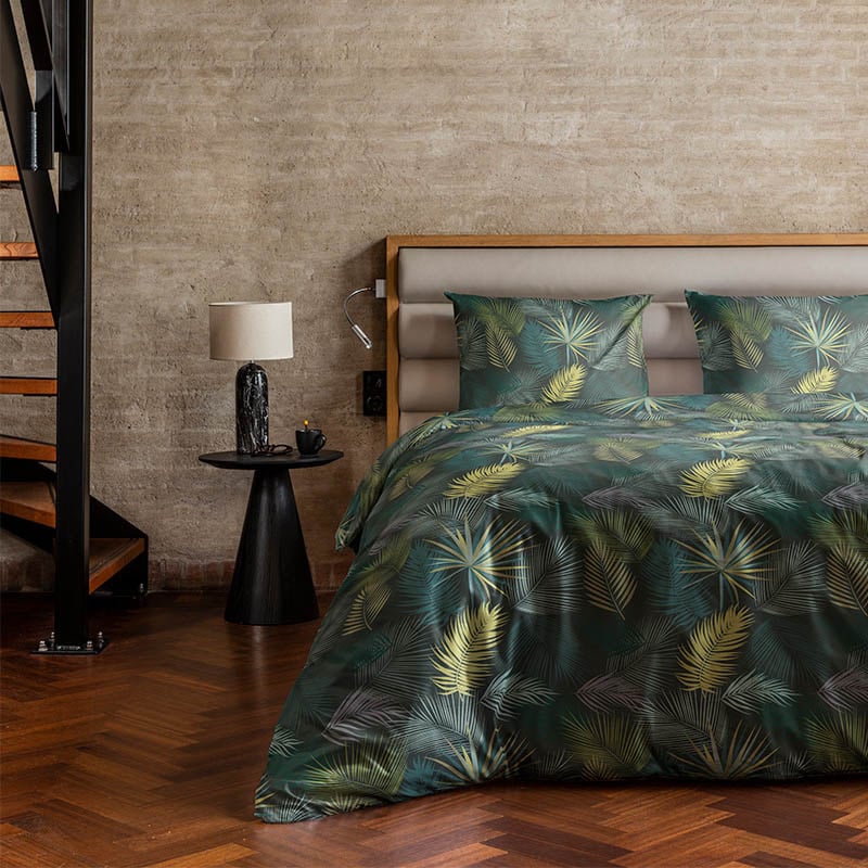 Dekbedovertrek Botanical Party Dekbedovertrek - Lits-Jumeaux (240x220 cm) - Meerkleurig Katoen - Dessin: Patroon, Natuur - Fresh & Co - aanbieding