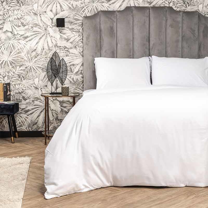 Dekbedovertrek Hotel Uni - Tweepersoons (200x220 cm) - Wit Microvezel - Dessin: Effen - Fresh & Co - Dekbed-Discounter.nl aanbieding