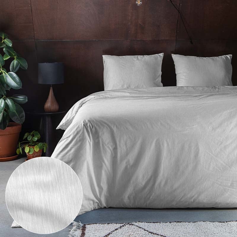 Dekbedovertrek Bamboo Feel Dekbedovertrek - Tweepersoons (200x220 cm) - Blauw Microvezel - Dessin: - Fresh & Co - Dekbed-Discounter.nl aanbieding