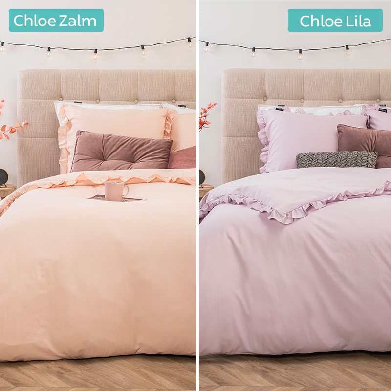 Dekbedovertrek Ibiza Kids - (x cm) - Oranje & Roze Microvezel - Dessin: Effen - Fresh & Co - Dekbed-Discounter.nl aanbieding