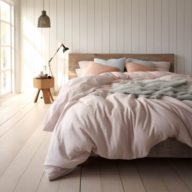 Flanellen Dekbedovertrek Uni - Lits-Jumeaux (240x220 cm) - Roze - Dessin: Effen - Fresh & Co - Dekbed-Discounter.nl aanbieding