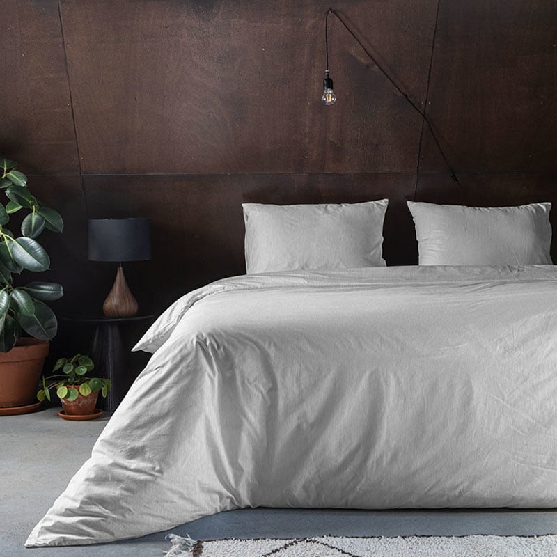 Dekbedovertrek Bamboo Feel - Eenpersoons (140x200 cm) - Wit Microvezel - Dessin: - Fresh & Co - Dekbed-Discounter.nl aanbieding