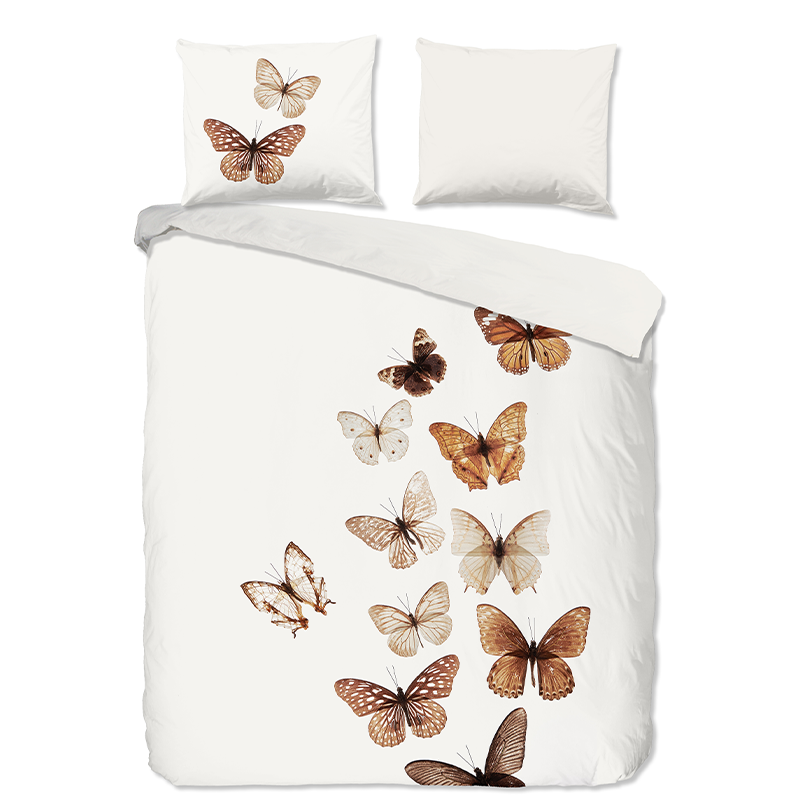 Dekbedovertrek Tess - Tweepersoons (200x200 cm) - Creme Katoen - Dessin: Dieren - Fresh & Co - Dekbed-Discounter.nl aanbieding