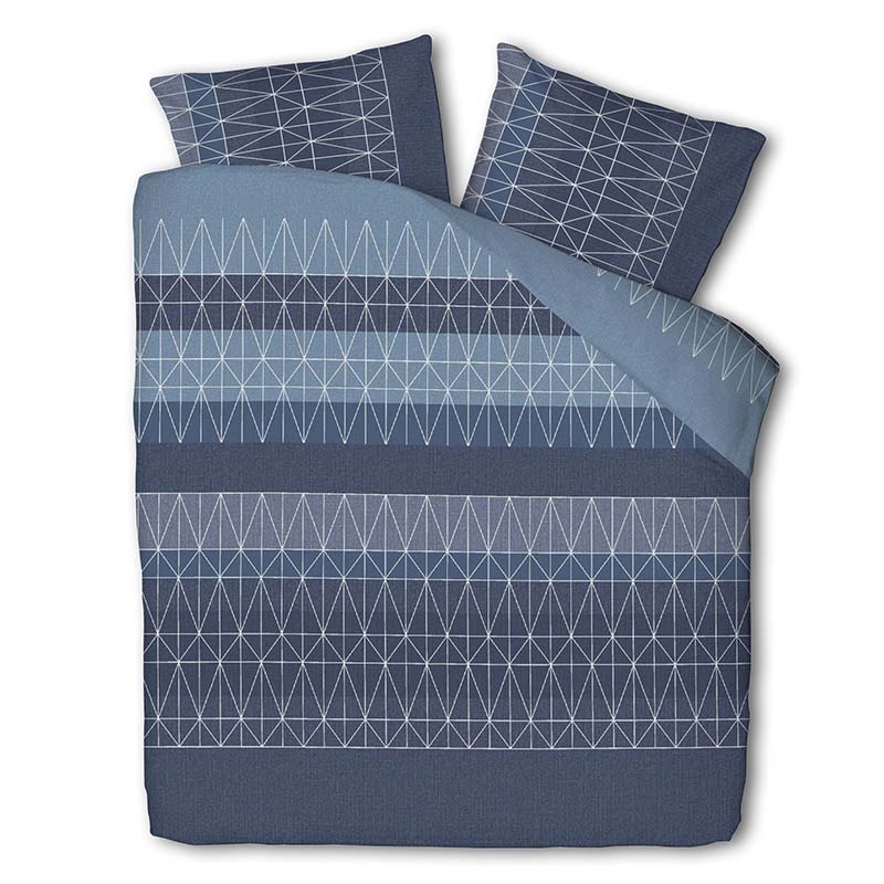 Dekbedovertrek Starry Night Dekbedovertrek - Tweepersoons (200x220 cm) - Blauw Katoen - Dessin: Patroon - Fresh & Co - Dekbed-Discounter.nl aanbieding