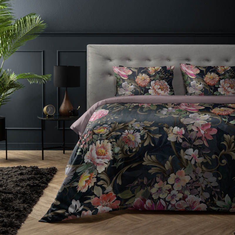 Dekbedovertrek Lively Fiesta Dekbedovertrek - Tweepersoons (200x200 cm) - Meerkleurig Katoen - Dessin: Bloemen - Fresh & Co - Dekbed-Discounter.nl aanbieding