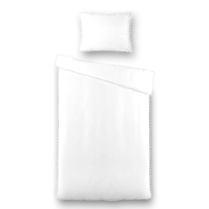 Dekbedovertrek Ibiza Belle - Eenpersoons (140x200 cm) - Wit Microvezel - Dessin: Effen - Fresh & Co - Dekbed-Discounter.nl aanbieding