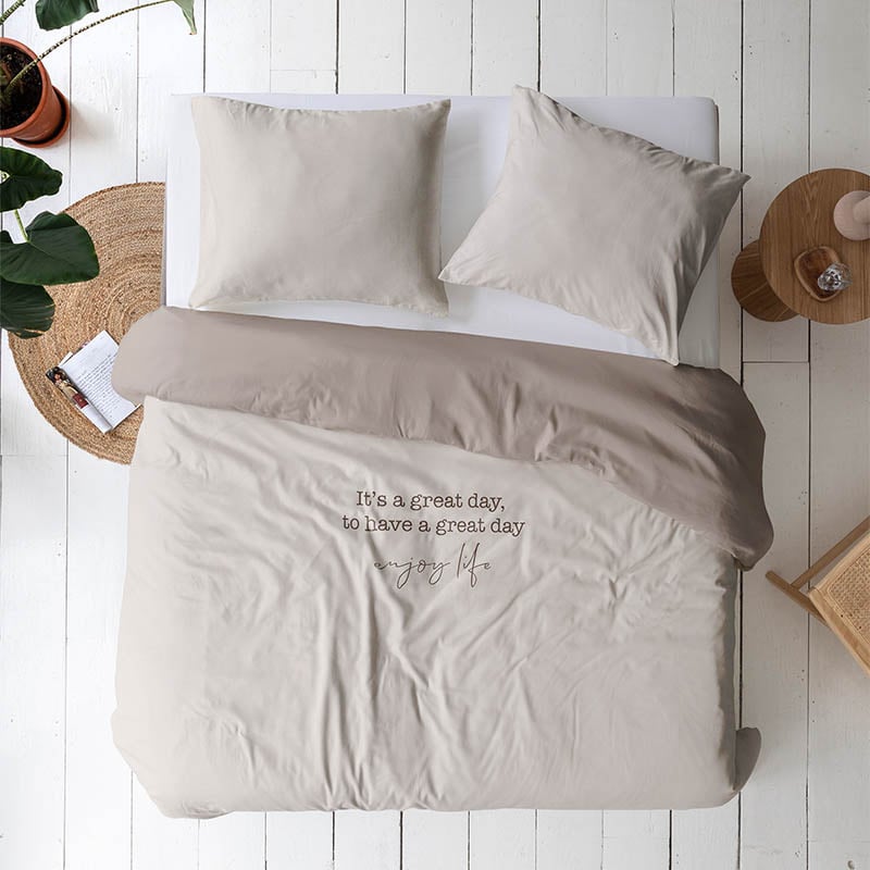 Dekbedovertrek Great Day Dekbedovertrek - (1140x2501 cm) - Meerkleurig Katoen - Dessin: - Fresh & Co - Dekbed-Discounter.nl aanbieding