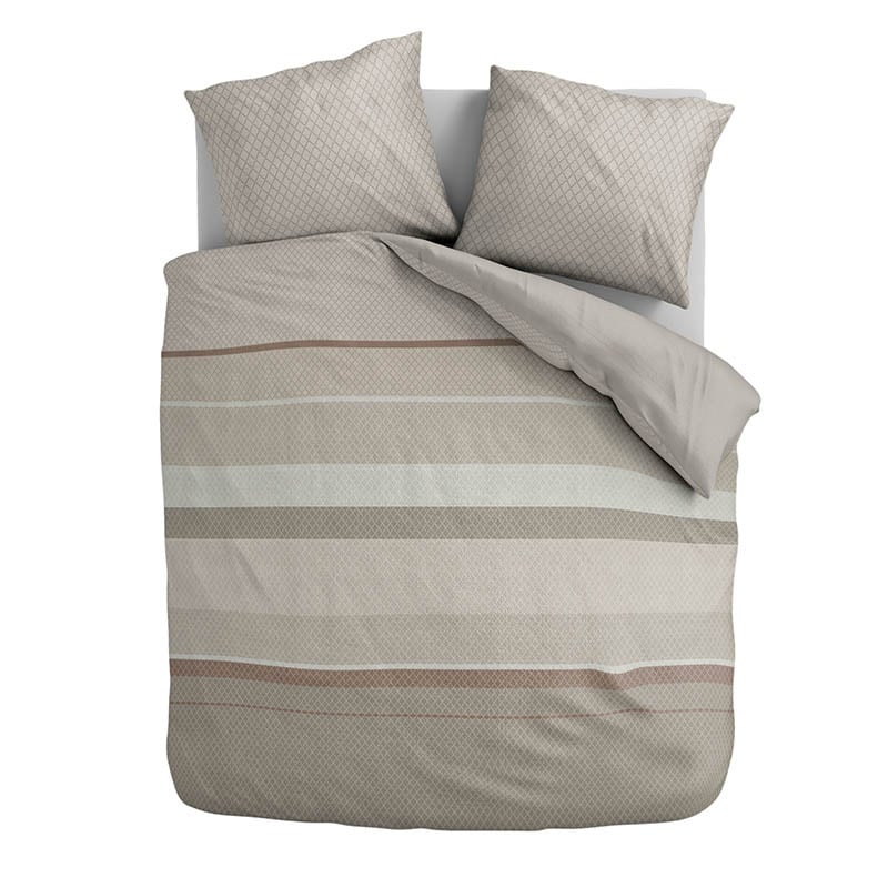 Dekbedovertrek Oliver Dekbedovertrek - Lits-Jumeaux (240x220 cm) - Meerkleurig Katoen-satijn - Dessin: Patroon - Fresh & Co - Dekbed-Discounter.nl aanbieding