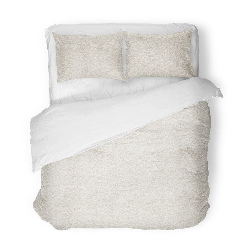 Dekbedovertrek Teddy - Eenpersoons (140x220 cm) - Creme Microvezel - Dessin: Effen - Fresh & Co - Dekbed-Discounter.nl aanbieding
