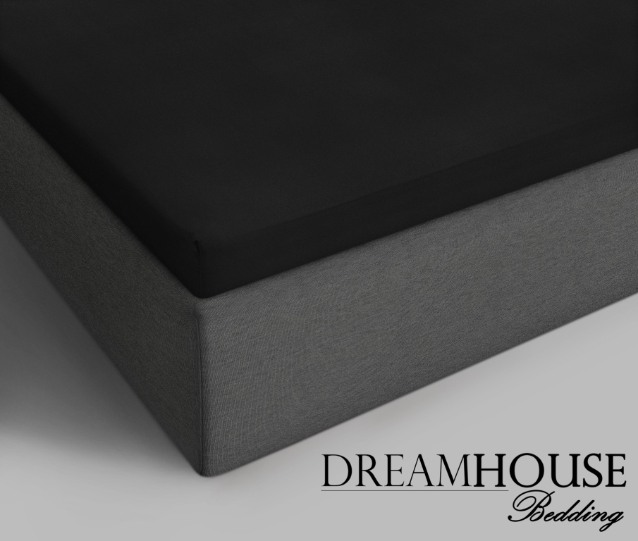 Dreamhouse Topper Hoeslaken Katoen Zwart-180 x 200 cm aanbieding