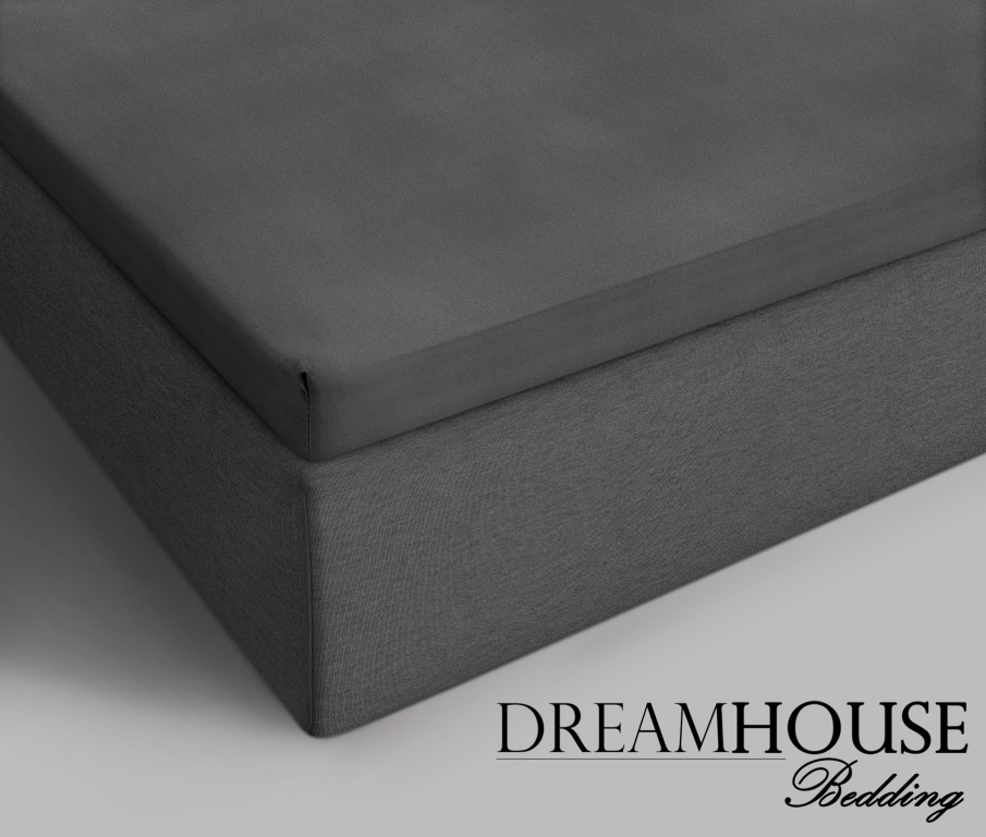 Dreamhouse Topper Hoeslaken Katoen Antraciet-160 x 220 cm aanbieding