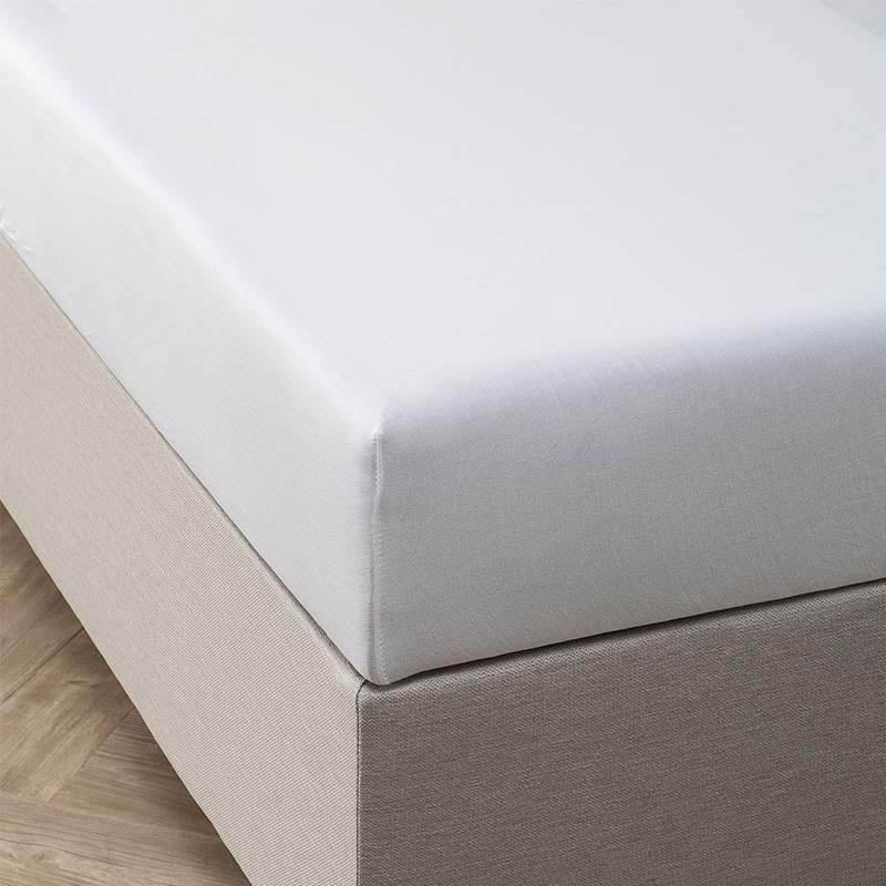 Bamboe Jersey Hoeslaken - Wit - 180x200 cm - Wit - Fresh & Co - Dekbed-Discounter.nl aanbieding