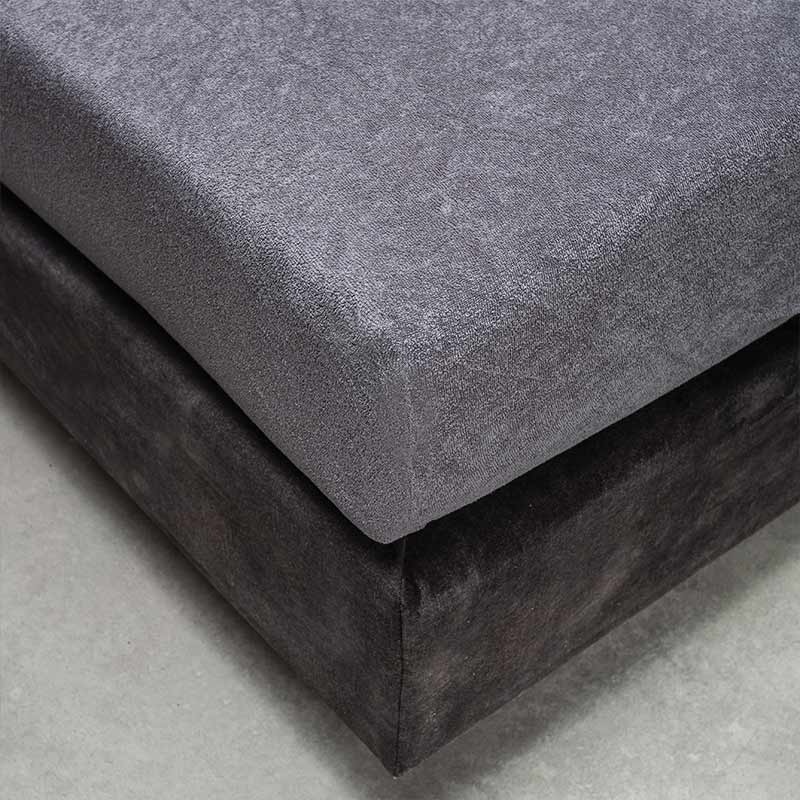 Badstof Hoeslaken - Antraciet - 140x200 cm - Antraciet - Fresh & Co - Dekbed-Discounter.nl aanbieding