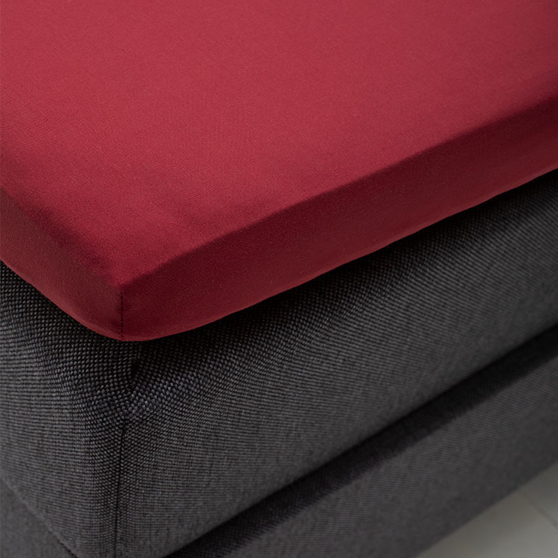 Topper Hoeslaken Katoen - Rood - Maat: 80 x 200 - 80x200 cm - Rood - Fresh & Co - Dekbed-Discounter.nl aanbieding