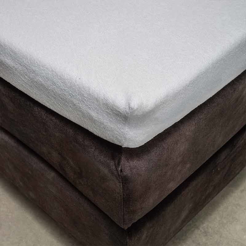 Badstof Topper Hoeslaken - 180x200 cm - Taupe - Fresh & Co - Dekbed-Discounter.nl aanbieding