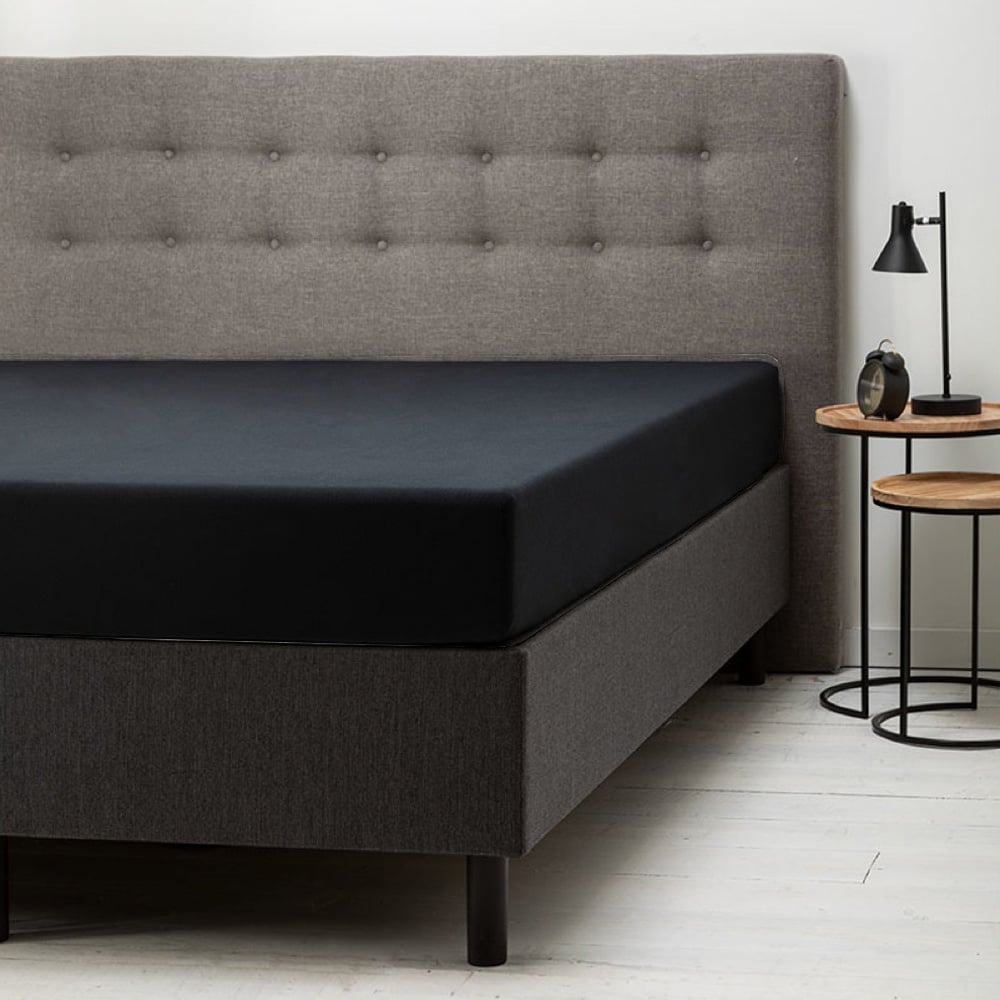 Hoeslaken Jersey - Zwart - 160x200 cm - Zwart - Fresh & Co - Dekbed-Discounter.nl aanbieding