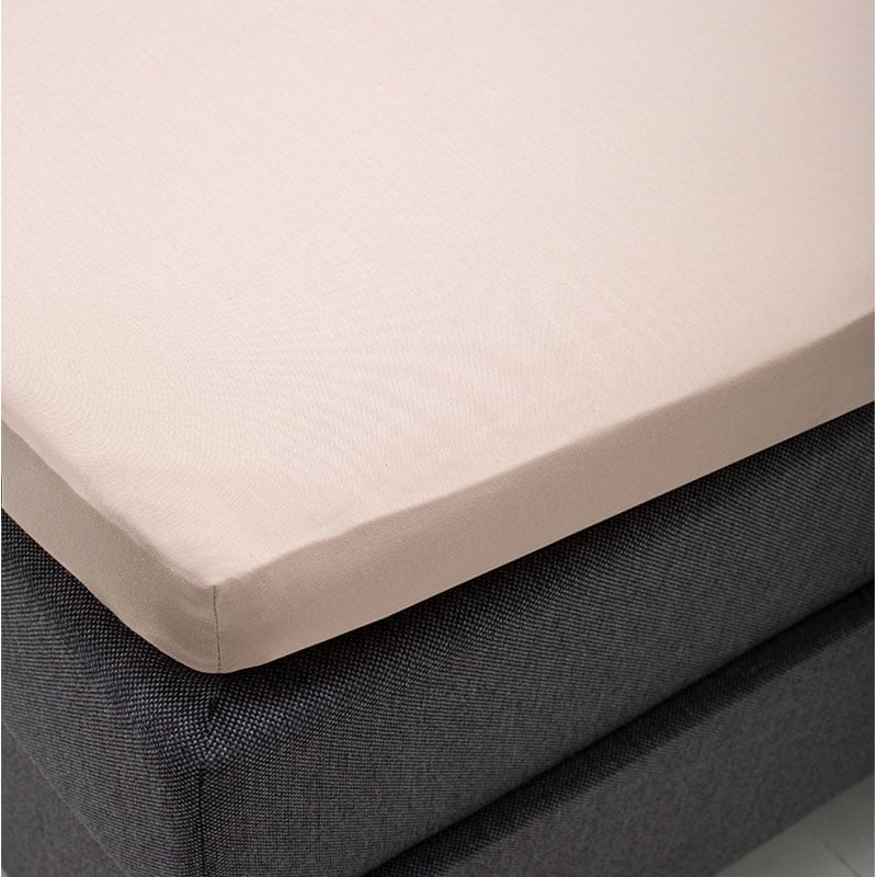 Topper Hoeslaken Katoen - Zand - Copy - 80x200 cm - Zand - Fresh & Co - Dekbed-Discounter.nl aanbieding