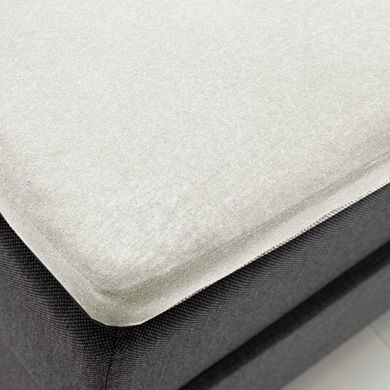 Topper Hoeslaken Jersey - Creme - 100x200 cm - Creme - Fresh & Co - Dekbed-Discounter.nl aanbieding