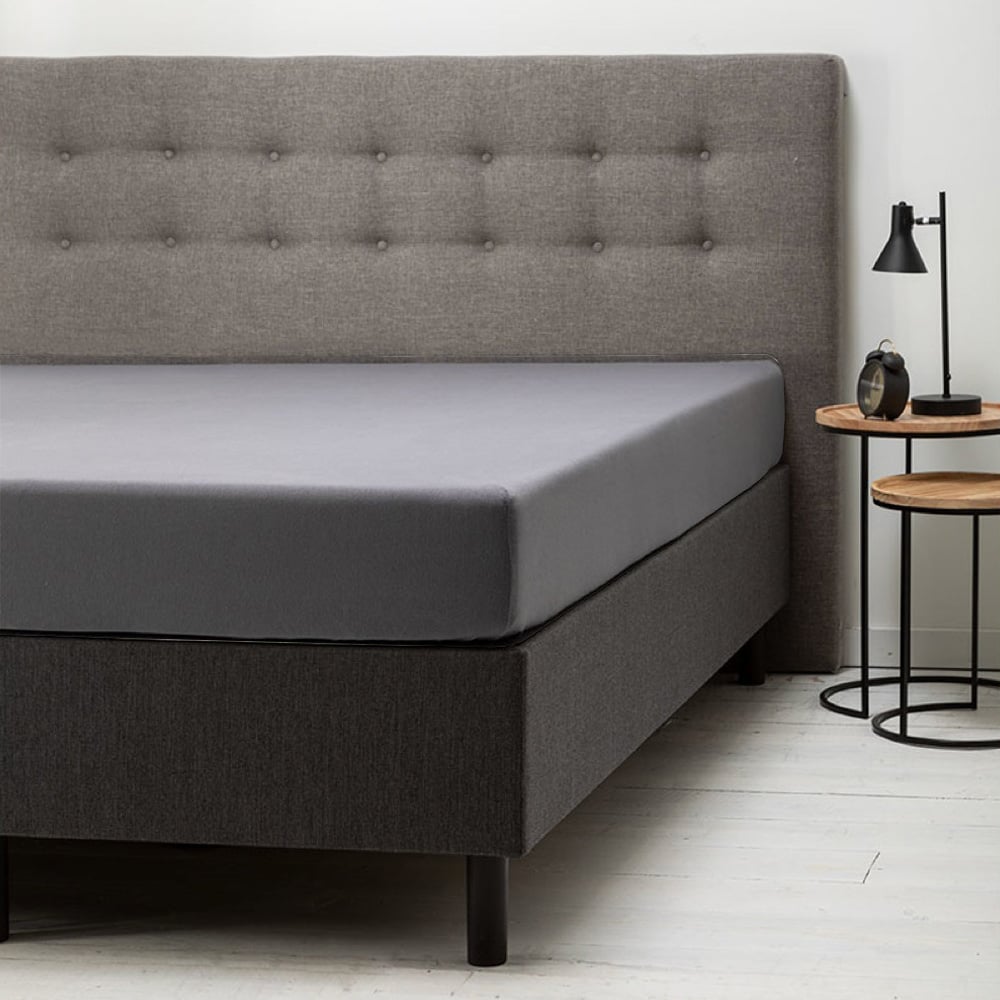 Hoeslaken Jersey - Donkergrijs - 190x200 cm - Antraciet - Fresh & Co - Dekbed-Discounter.nl aanbieding