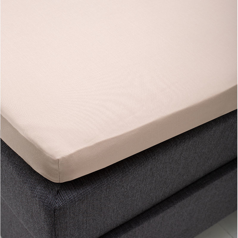 Topper Hoeslaken Katoen - Zand - 90x200 cm - Zand - Fresh & Co - Dekbed-Discounter.nl aanbieding