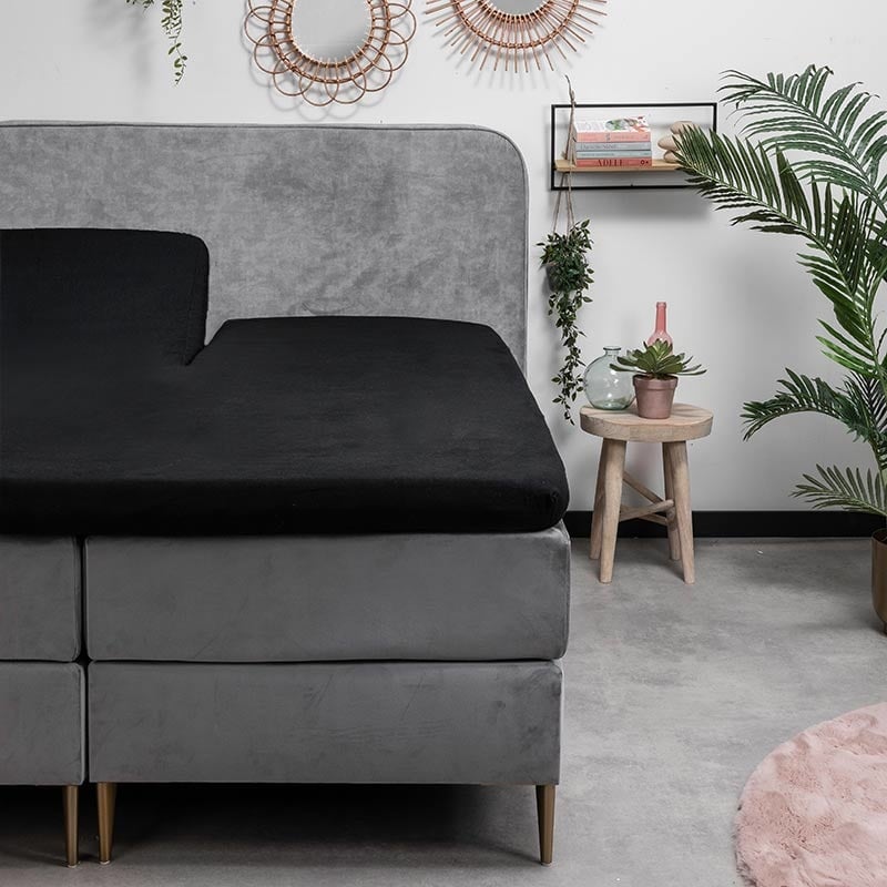 Splittopper Hoeslaken Flanel - 180x210 cm - Keuze Uit Meerdere Kleuren - Fresh & Co - Dekbed-Discounter.nl aanbieding