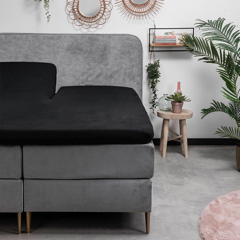 Splittopper Hoeslaken Flanel - 180x200 cm - Keuze Uit Meerdere Kleuren - Fresh & Co - Dekbed-Discounter.nl aanbieding