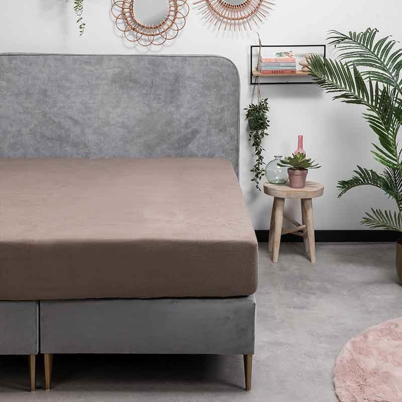 Hoeslaken Flanel - 90x210 cm - Keuze Uit Meerdere Kleuren - Fresh & Co - Dekbed-Discounter.nl aanbieding