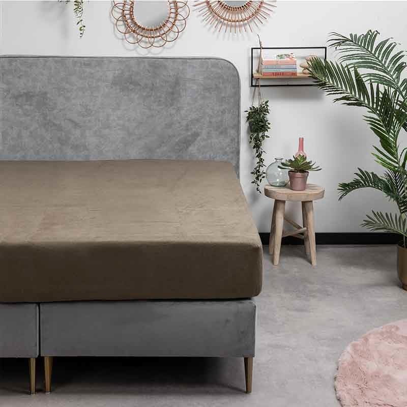 Hoeslaken Flanel - 200x210 cm - Keuze Uit Meerdere Kleuren - Fresh & Co - Dekbed-Discounter.nl aanbieding
