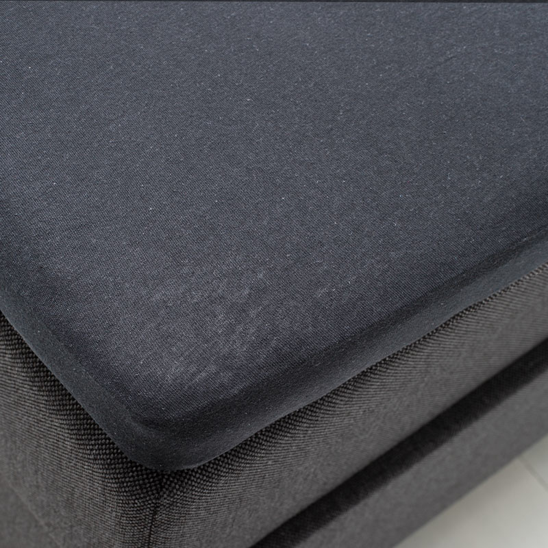 Topper Hoeslaken Jersey - Antraciet - 90x200 cm - Antraciet - Fresh & Co - Dekbed-Discounter.nl aanbieding