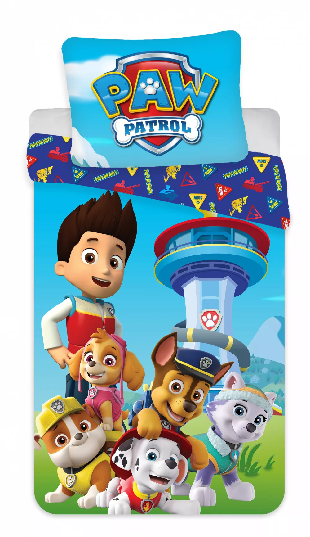 Paw Patrol dekbedovertrek Squad 140 x 200 cm - 63 x 63 cm - Polyester