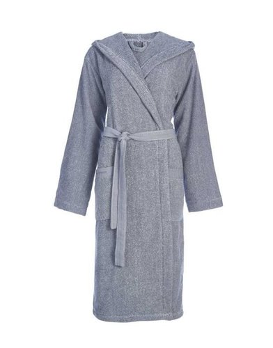 Marc O'Polo Marc O'Polo Melange Badjas Smoke Blue/Off White M