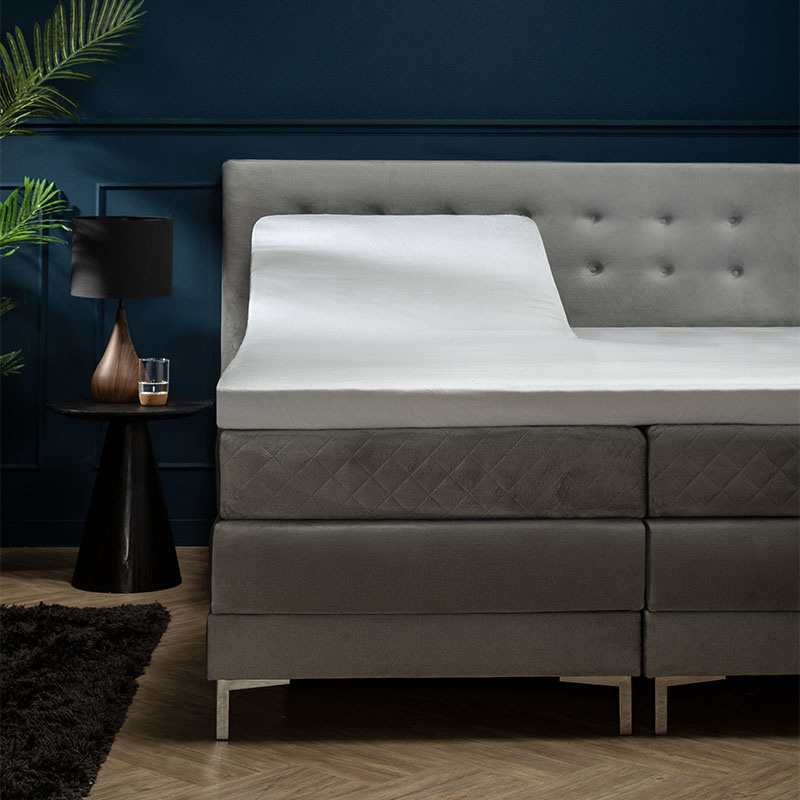 Luxe Splittopper molton - 140x200 - 140x200 cm - Fresh & Co Matrasbeschermer - Dekbed-Discounter.nl aanbieding