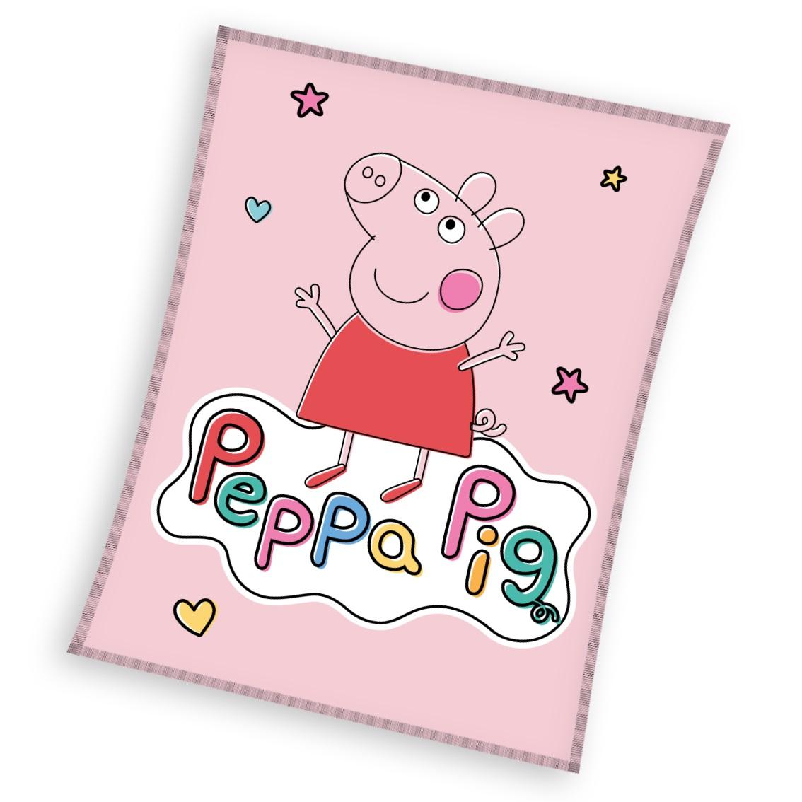 Peppa Pig Fleece plaid roze 110 x 140 cm aanbieding