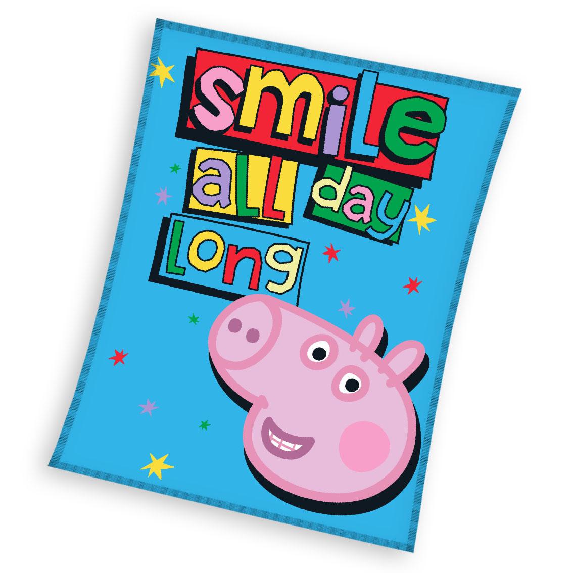Peppa Pig Fleece plaid Smile 110 x 140 cm aanbieding
