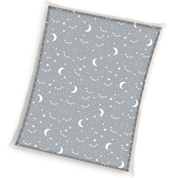 Sterren en Maan fleece plaid - 130 x 170 cm aanbieding