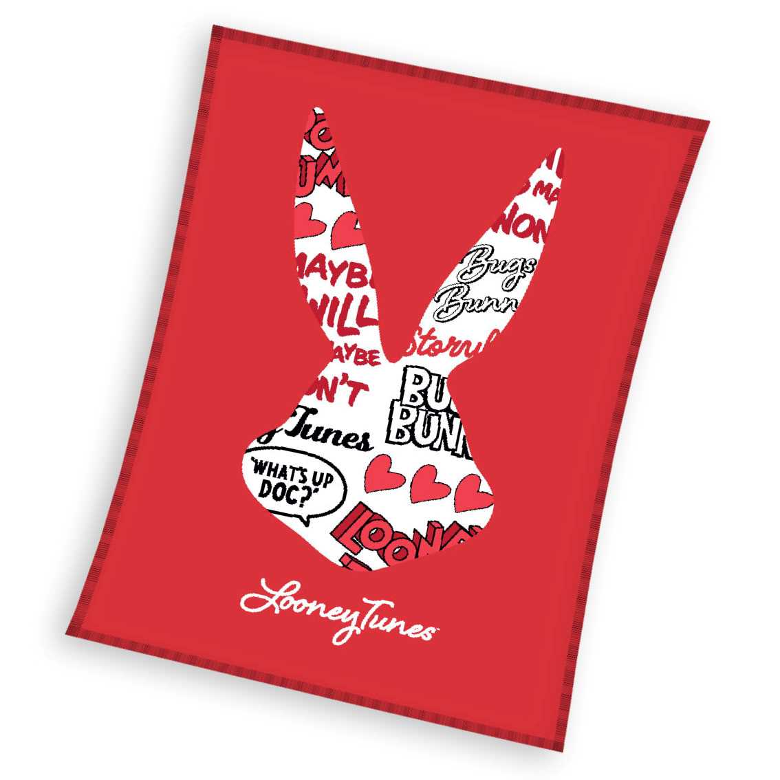 Bugs Bunny Fleece plaid 150 x 200 cm rood