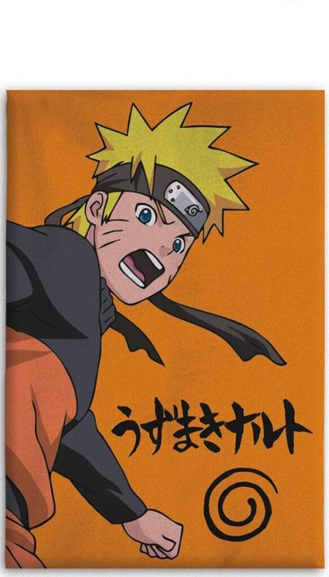 Naruto Fleece Plaid 100 x 140 cm Oranje